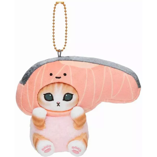 MOFUSAND FROM JAPAN MOFUSAND × SANRIO CHARACTERS MINI MASCOT KIRIMICHAN – SALMON HEAD KEYCHAIN