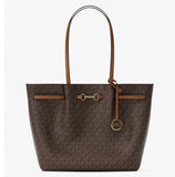 MICHAEL KORS CARSON LARGE SIGNATURE LOGO TOTE BAG BROWN SIGNATURE 35R6G2ZT3B