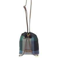 BLUE LABEL CRESTBRIDGE CHECK CANVAS DRAWSTRING BAG (GREEN) 55112401-71
