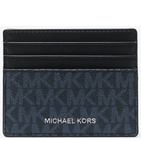 MICHAEL KORS OUTLET COOPER SIGNATURE LOGO CARD CASE ADMRL/PLBLUE 36U9LCRD1B