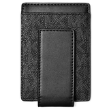 MICHAEL KORS OUTLET COOPER SIGNATURE LOGO MONEY CLIP CARD CASE 36F4LCOD1B BLACK