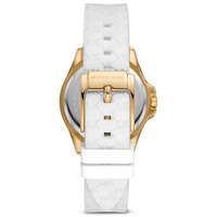 MICHAEL KORS BOXED LADIES WATCH MINI PILOT 36MM WHITE GOLD MK7372