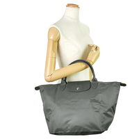 LONGCHAMP LE PLIAGE MEDIUM SHORT HANDLE SHOPPING BAG L1623 919 P66 GREY 1623
