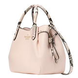 KATE SPADE DUMPLING SNAKE EMBOSSED SMALL SATCHEL KK095 POWDERED SUGAR MULTI