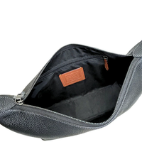 COACH FINN CROSSBODY BAG CAJ70 BLACK FULL LEATHER