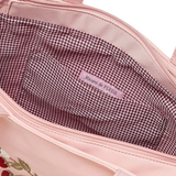 MAISON DE FLEUR FROM JAPAN STRAWBERRY EMBROIDERED TOTE BAG PINK
