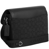 COACH PACE MESSENGER BAG IN SIGNATURE JACQUARD IN BLACK CT818