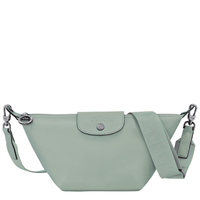 LONGCHAMP LE PLIAGE XS CROSSBODY BAG 10212 987 M07 FULL LEATHER VERVAIN