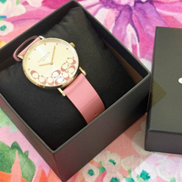 COACH BOXED PERRY QUARTZ WATCH, WOMEN'S, 14504135, ANALOG, SILVER AND PINK 36MM
