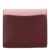 COACH SMALL TRIFOLD WALLET IN COLORBLOCK POWDER PINK WINE MULTI CF446