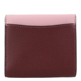 COACH SMALL TRIFOLD WALLET IN COLORBLOCK POWDER PINK WINE MULTI CF446