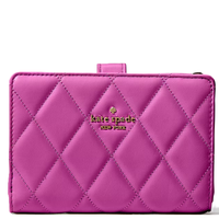 KATE SPADE CAREY MEDIUM COMPACT BIFOLD WALLET IN BAJA ROSE KG424