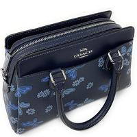 COACH MINI DARCIE CARRYALL WITH LOVELY BUTTERFLY PRINT MIDNIGHT NAVY MULTI CH212 FLORAL FLOWER