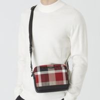 BLUE LABEL / BLACK LABEL CRESTBRIDGE NYLON OXFORD CRESTBRIDGE CHECK MINI SHOULDER BAG 51137408-17 RED
