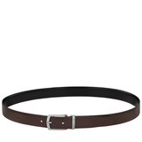 LONGCHAMP DELTA BOX MEN'S BELT BLACK/MOCHA – LEATHER 42044024093 – 42044 024 093