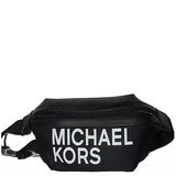 MICHAEL KORS BLACK SIGNATURE WHITE MK LOGO BELT BAG 556214C UNISEX