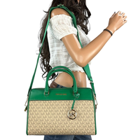 MICHAEL KORS SIGNATURE TRAVEL MEDIUM DUFFLE SATCHEL PALMETTO GREEN 35S3GTFU2B