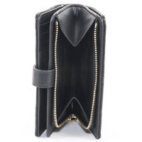 KATE SPADE CAREY SMOOTH QUILTED LEATHER MEDIUM COMPACT BIFOLD WALLET IN BLACK KG424