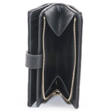 KATE SPADE CAREY SMOOTH QUILTED LEATHER MEDIUM COMPACT BIFOLD WALLET IN BLACK KG424