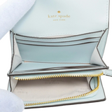 KATE SPADE KAYLA SMALL L-ZIP WALLET KK056 FULL LEATHER HAZY MORNING
