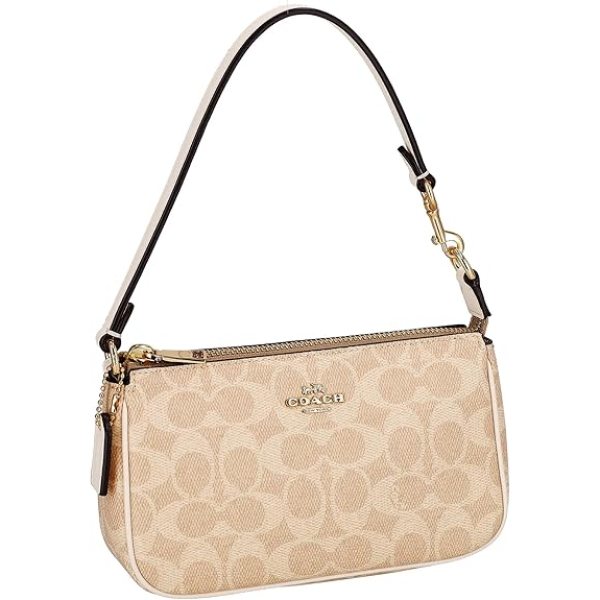 COACH NOLITA 19 IN SIGNATURE CANVAS CW426 IM/SAND/CHALK CREAM