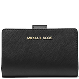 MICHAEL KORS MEDIUM CROSSGRAIN LEATHER WALLET 35F7GTVF2L BLACK