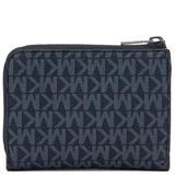 MICHAEL KORS OUTLET MENS COOPER FOLIO WALLET - MK SIGNATURE 36F2LCOF3B ADMIRAL/PALE BLUE