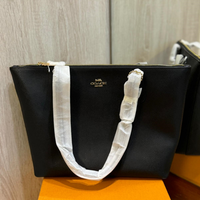 COACH ZIP TOP TOTE 4454 BLACK GRAIN LEATHER