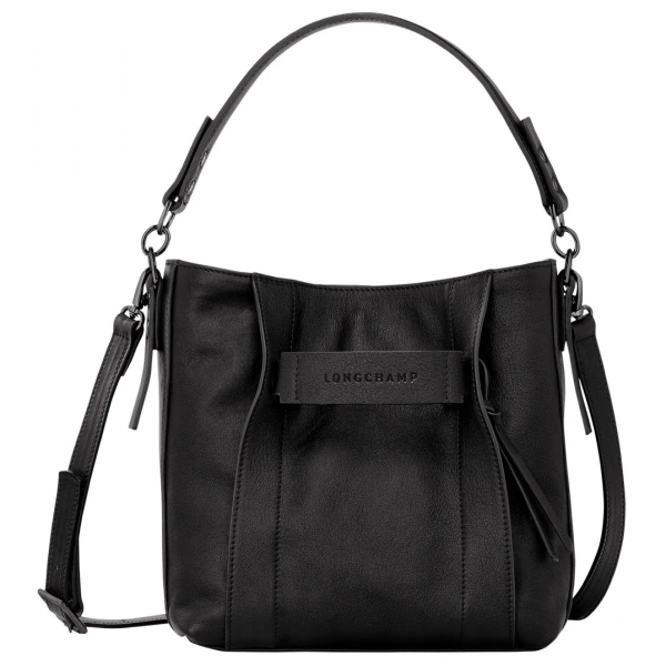 LONGCHAMP M LONGCHAMP 3D MESSENGER BAG WITH SHOULDER STRAP 10215 HCV 001 BLACK