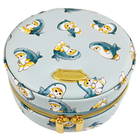 MOFUSAND FROM JAPAN MOFUSAND SHOBIDO ROUND ACCESSORY STORAGE CASE BLUE