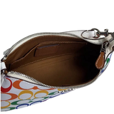 COACH TERI SHOULDER BAG IN RAINBOW SIGNATURE CANVAS SILVER/CHALK MULTI CA176
