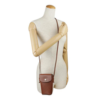 LONGCHAMP PHONE CASE CROSSBODY EPURE FULL LEATHER 34193 HYZ 035 BROWN 34193HYZ035