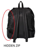 AGNES B LARGE BACKPACK NYLON BLACK LAPTOP A4 VUMOM-06 DRAWSTRING VUM0M-06