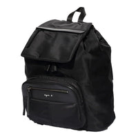 AGNES B LARGE BACKPACK NYLON BLACK LAPTOP A4 VUMOM-06 DRAWSTRING VUM0M-06