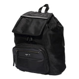 AGNES B LARGE BACKPACK NYLON BLACK LAPTOP A4 VUMOM-06 DRAWSTRING VUM0M-06