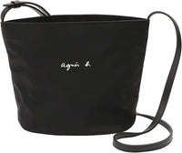 AGNES B CROSSBODY BAG FROM JAPAN NYLON BLACK MS15M-03