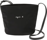 AGNES B CROSSBODY BAG FROM JAPAN NYLON BLACK MS15M-03