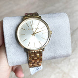 MICHAEL KORS BOXED PYPER ROUND QUARTZ GOLD DIAL WOMEN WATCH - MK3898