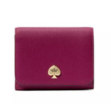 KATE SPADE KAYLA SMALL L-ZIP WALLET KK056 FULL LEATHER MAGENTA