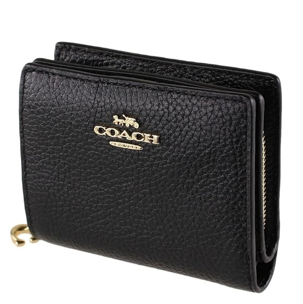 COACH SNAP WALLET  C2862  IM/BLACK 2862 FULL LEATHER