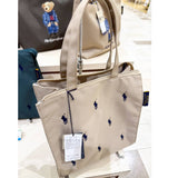 POLO RALPH LAUREN TOTE BAG WITH ZIP BEIGIE