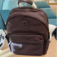 TORY BURCH ELLA MEDIUM NYLON BACKPACK 88368 TEMPRANILLO BURGUNDY
