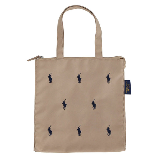 POLO RALPH LAUREN TOTE BAG WITH ZIP BEIGIE