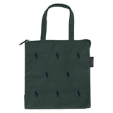 POLO RALPH LAUREN TOTE BAG WITH ZIP DARK GREEN
