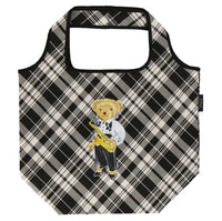 POLO RALPH LAUREN ECO BAG BLACK CHECK SOULDER BAG BEAR DESIGN