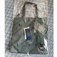 POLO RALPH LAUREN TOTE BAG WITH ZIP DARK GREEN