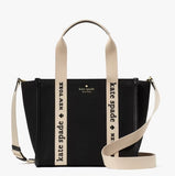 KATE SPADE NEW YORK KIP DENIM SMALL TOTE KG767 CANVAS BLACK