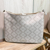 KATE SPADE SIGNATURE SPADE FLOWER PVC LARGE CROSSBODY  BEIGIE KK148