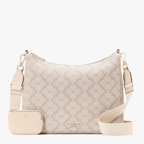 KATE SPADE SIGNATURE SPADE FLOWER PVC LARGE CROSSBODY  BEIGIE KK148
