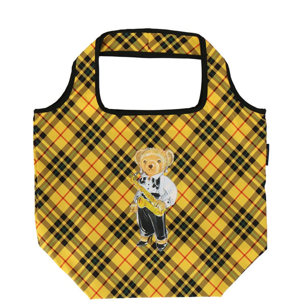 POLO RALPH LAUREN ECO BAG YELLOW CHECK SOULDER BAG BEAR DESIGN